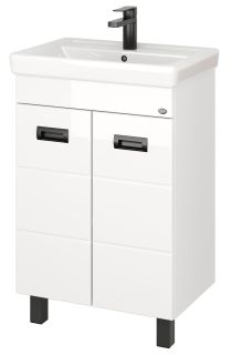 Напольная тумба под раковину Onika Балтика-Квадро Black 105552 55см белый